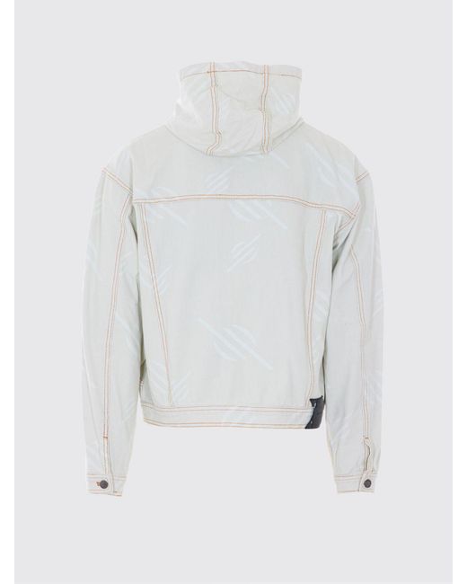 Daily Paper Gray Denim Hooded Jacket for men