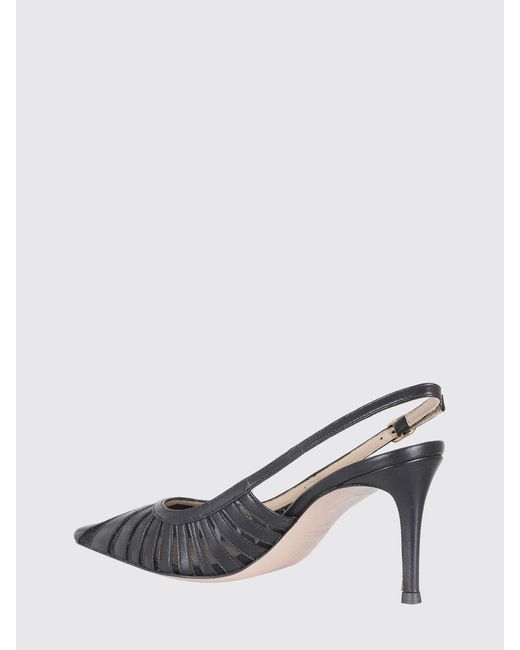 Roberto Festa Metallic Sunny Leather And Mesh Nylon Slingbacks