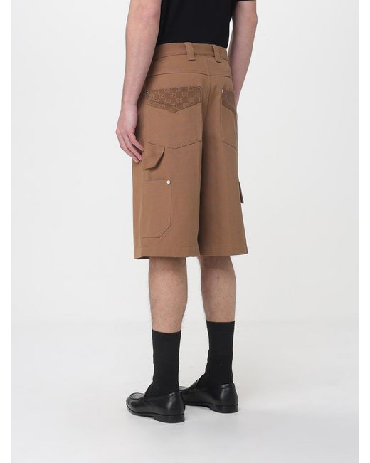 Gucci Natural Cotton Cargo Shorts for men