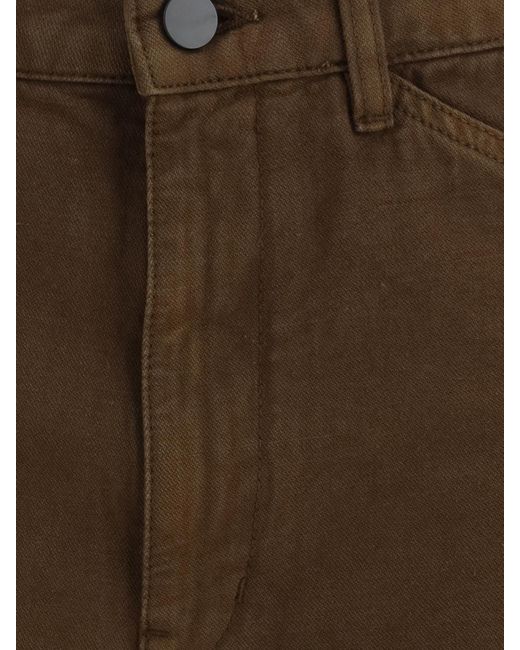 Lemaire Brown Wide Leg Trousers