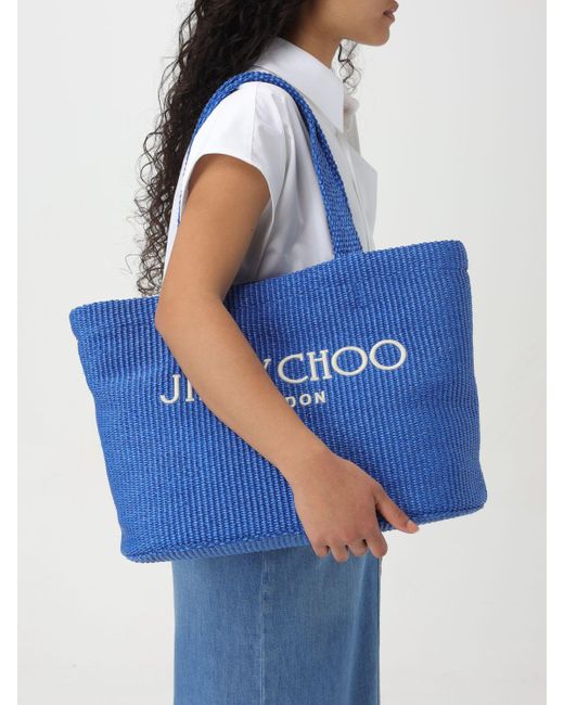 Jimmy Choo Blue Tote Bags