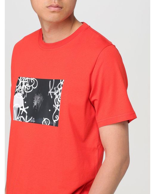 T-shirt stampata di PS by Paul Smith in Red da Uomo