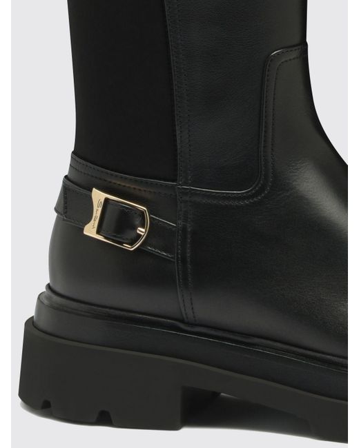 Santoni Black Boots