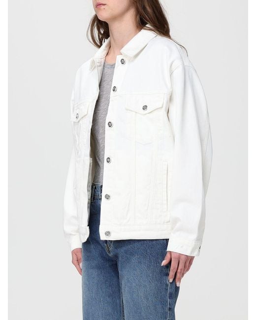 Anine Bing White Denim Jacket