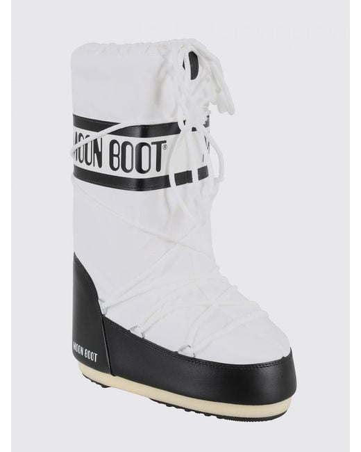 Moon Boot White Icon Nylon Boot