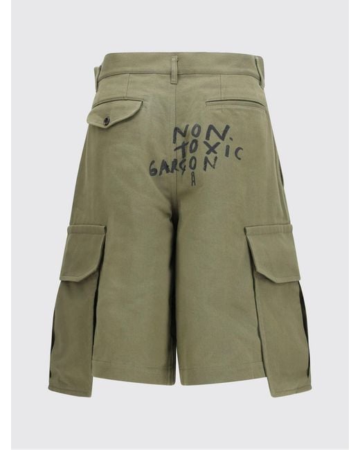 Comme des Garçons Green Cotton Shorts for men