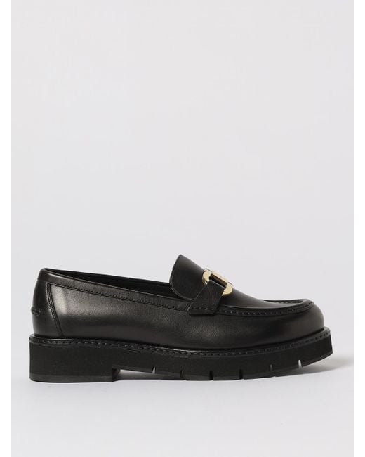 Ferragamo Black Gancini Loafers
