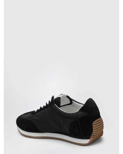 Totême Black Nylon And Suede Sneakers