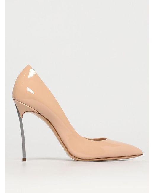 Casadei Pink Blade Patent Leather Pumps