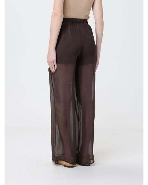 Alysi Brown Silk Trousers