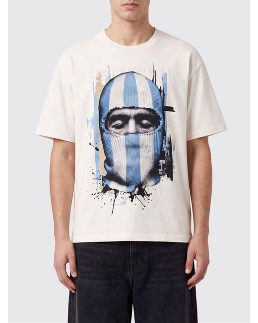 Ih Nom Uh Nit White Crewneck Cotton T-Shirt With Graphic Print And Slogan for men