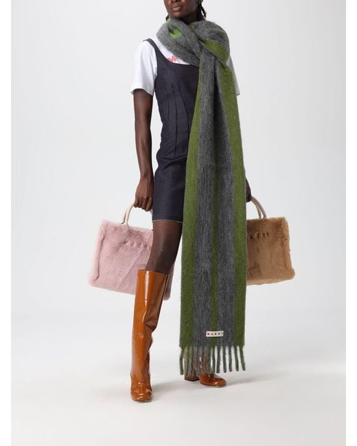 Marni Pink Faux Fur Bag