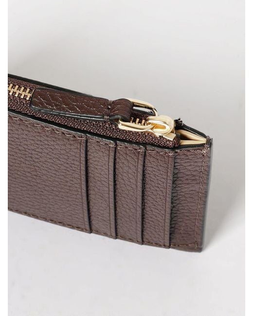 Marc Jacobs Brown The Top Zip Multi Grained Leather Wallet