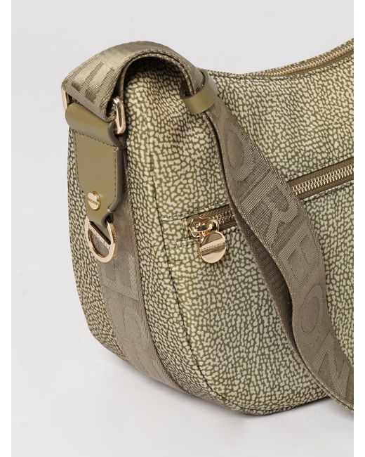 Borbonese Natural Luna Small Op Print Nylon Bag