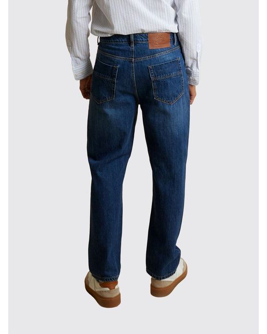 Vaqueros Rectos Regular Fit De Denim De Algodón La Martina de hombre de color Blue