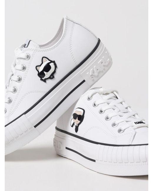 Karl Lagerfeld White Platform Sneakers