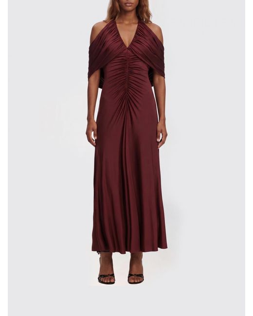 Self-Portrait Red Jersey Midi Dress