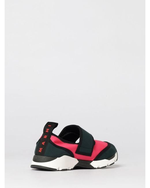 Marni White Neoprene Running Sneakers