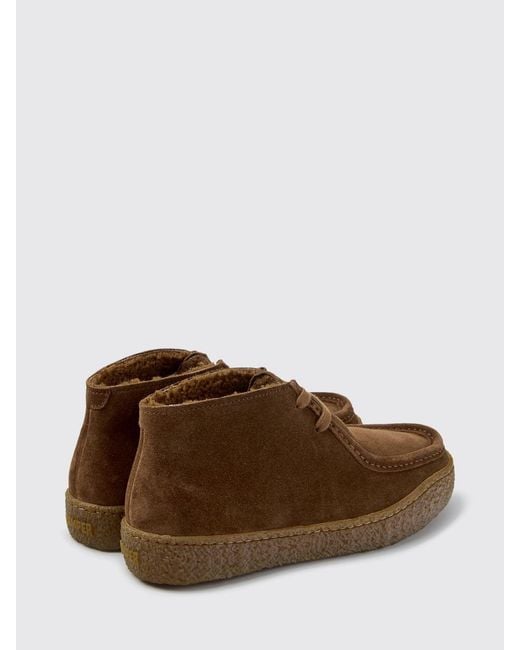 Camper Brown Flat Ankle Boot