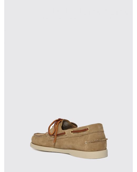 Sebago Brown Portland Artisan Suede Boat Shoes for men