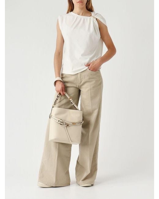 PT Torino Natural Wide Leg Cotton Denim Jeans