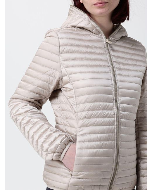 Save The Duck Gray Alexa Hooded Nylon Down Jacket
