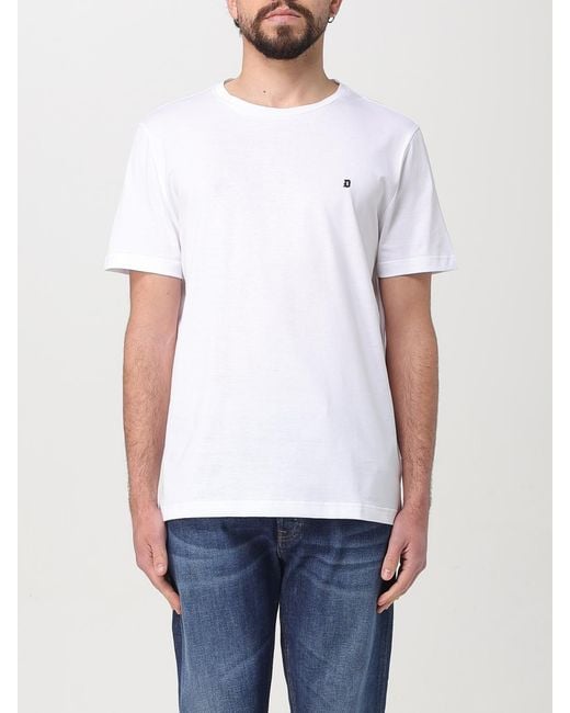 T-Shirt Basic di Dondup in White da Uomo