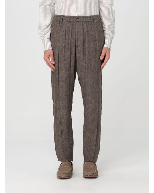 Pantalone di Emporio Armani in Gray da Uomo