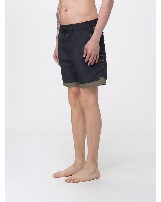 Dolce & Gabbana Black Dolce &Amp Gabbana Polyester Cargo Swim Shorts With Elasticated Waist for men