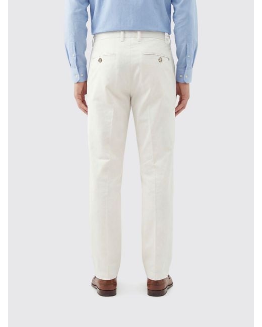 Re-hash White Gabardine Chino Trousers for men