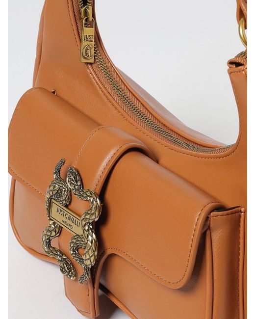 Just Cavalli Brown Shoulder Bag