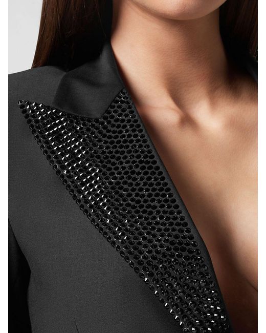 Philipp Plein Black Wool Single Breasted Blazer