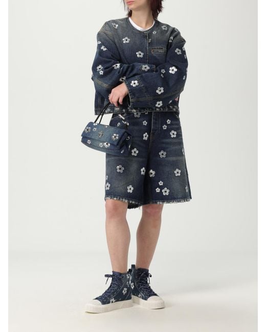 Marc Jacobs Blue Embroidered Denim Shorts