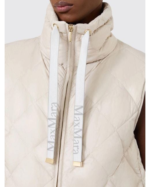 Max Mara Blue Water-Repellent Quilted Padded Vest