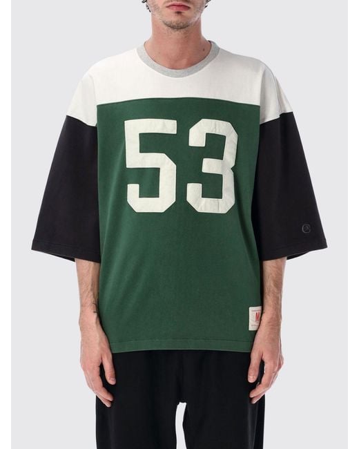 Champion Green Colorblock Number-Patch T-Shirt for men