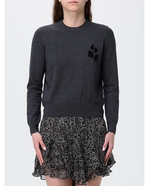 Isabel Marant Blue Wool And Cotton Crewneck Pullover
