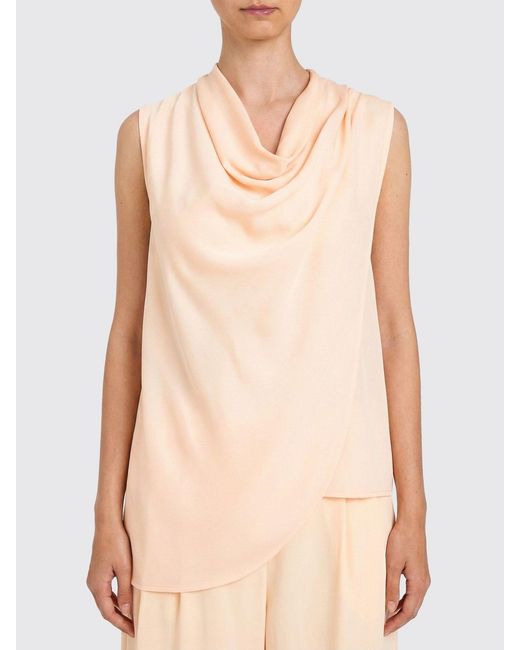 Twinset Natural Draped Viscose Top
