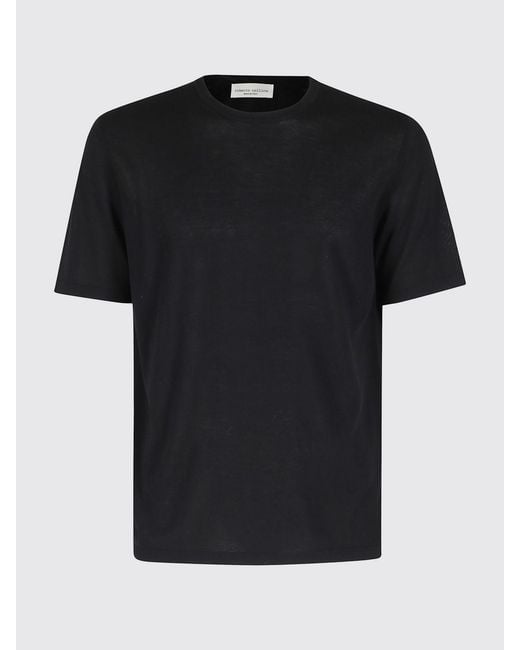 T-Shirt Basic di Roberto Collina in Black da Uomo