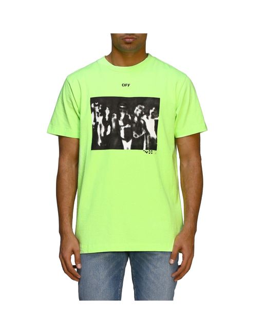 Off-White c/o Virgil Abloh Green Neon Arrow T-shirt for men