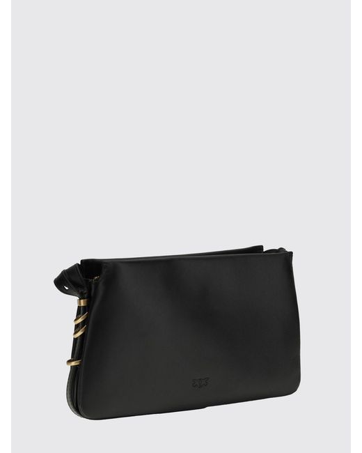 Pinko Black Mini One, Two, Three Leather Bag