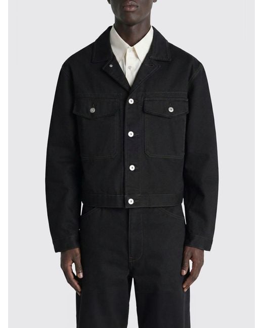 Lemaire Black Denim Jacket for men