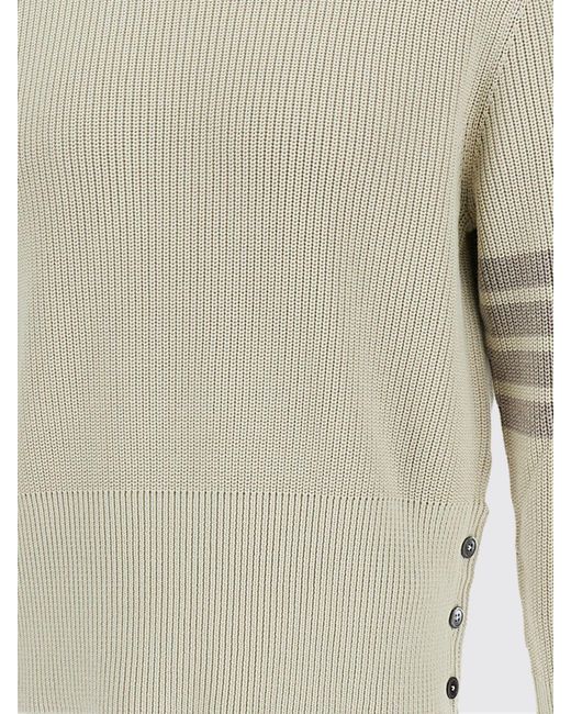 Thom Browne Natural Cotton Crew Neck Pullover for men