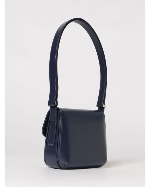 Giorgio Armani Blue La Prima Palmellato Leather Bag