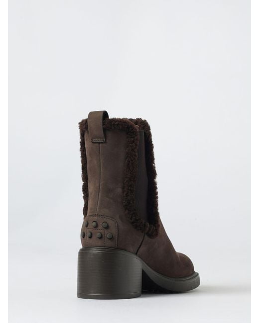 Tod's Brown Flat Ankle Boot