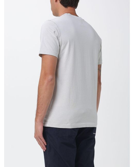 Murphy & Nye White Slim Fit Cotton T-Shirt With Patch Pocket And Logo for men