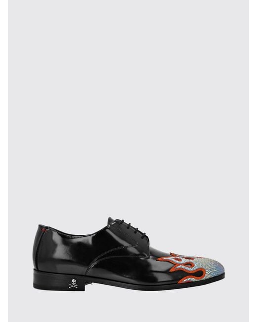 Philipp Plein White Brogue Shoes for men