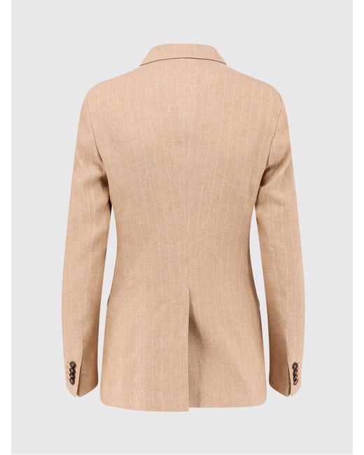 Tagliatore Natural Double-Breasted Linen Blend Blazer