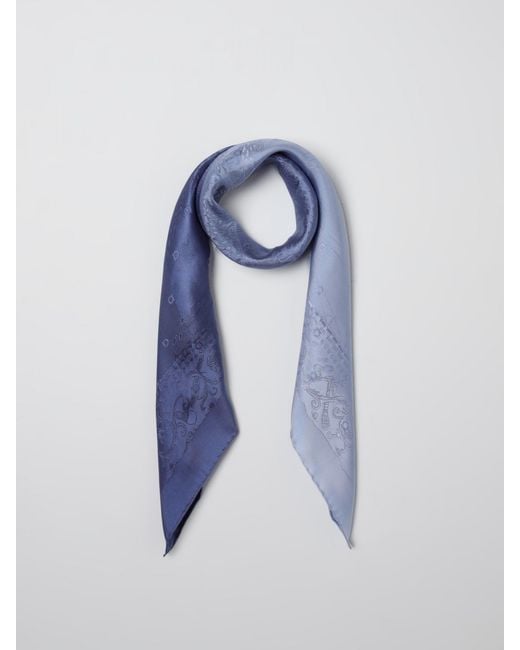 Ferragamo Blue Neck Scarf