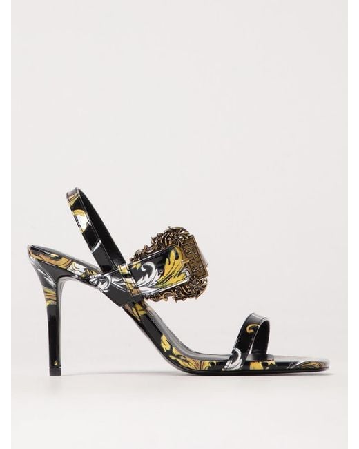 Versace Jeans Couture Black Flat Sandals