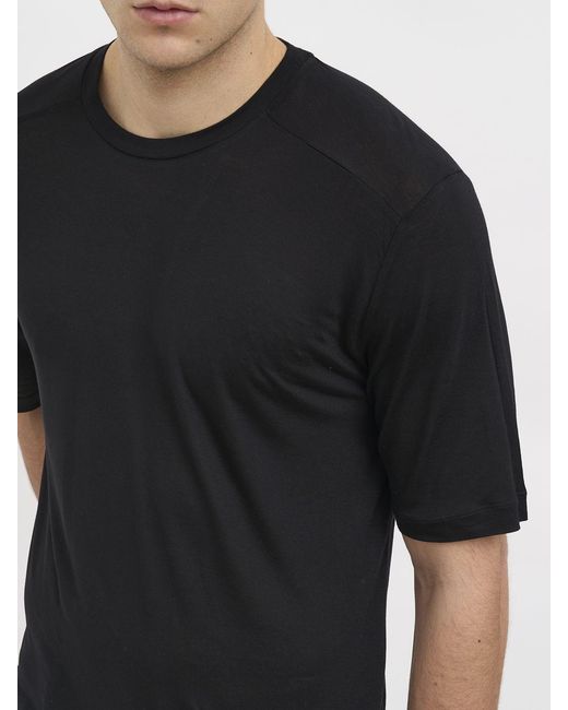 Paura Black Basic Cotton T-Shirt for men